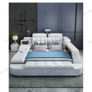 180x200cm king size mattress bedroom Double bed projectior Massage chair multifunctional bed frame king with storage furniture