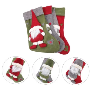 18”Oversize Xmas Faceless Gnomes Stockings Decor for Kids Gift Bag,Holiday Stocking for Fireplace Christmas Party Decoration