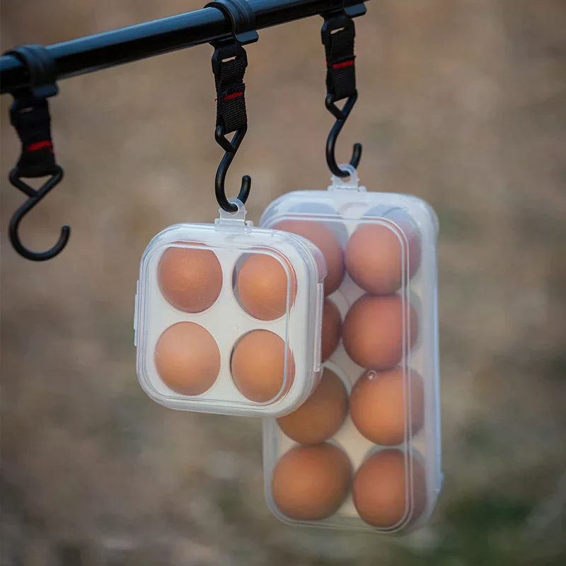 1PC 3/4/8 Grids Outdoor Portable Egg Carton Fall-Proof Storage Box Travel Shockproof Camping Breakproof Egg Tray Breakfast - Image 3