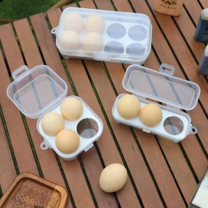 1PC 3/4/8 Grids Outdoor Portable Egg Carton Fall-Proof Storage Box Travel Shockproof Camping Breakproof Egg Tray Breakfast