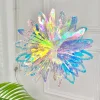 1PC 9-Inch Iridescent Flower Ball Ornament Foil Ceiling Decorative Hanging Decoration for Christmas Bridal Shower