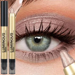 1PC Anti-smudge, Glitter and Matte Finish for Beginners, Vibrant Metallic, Silky, Double Headed Eye Shadow Stick for Bold Look