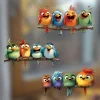 1PC Birds Cartoon Funny Window Stickers Waterproof Self-adhesive for Glass Window Door DIY Bedroom Wall Universal Vinyl Decals