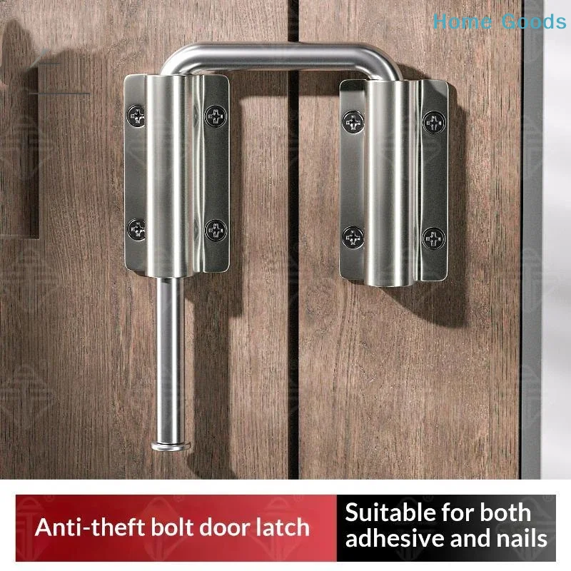 1PC Durable Aluminum Alloy Door Latch Lock 90/180 Degree Gate Latch Safety Anti-theft Buckle Door Bolts Door Buckle Hardware - Image 2