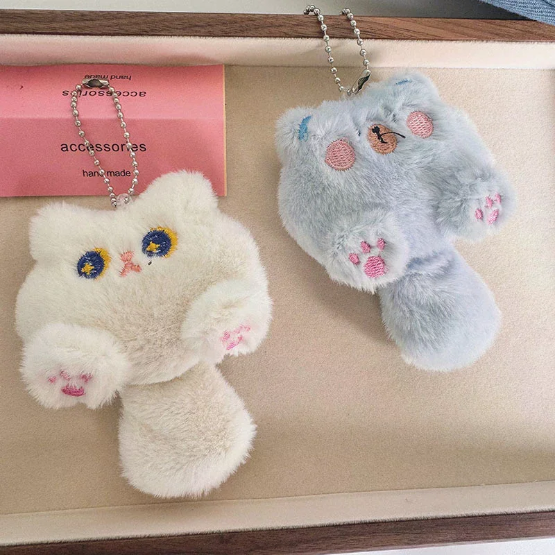 1PC Fashion Cute Cartoon Cat Plush Toy Doll Keychain Fluffy Soft Stuffed Toy Backpack Bag Pendant Keyring Gift For Kids Friends - Image 5