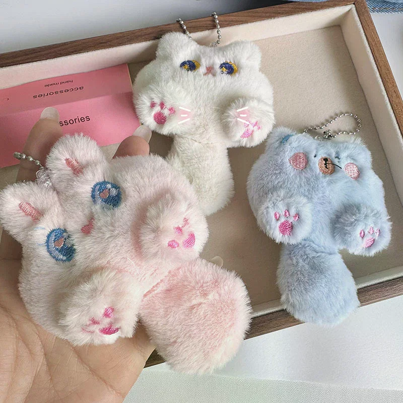 1PC Fashion Cute Cartoon Cat Plush Toy Doll Keychain Fluffy Soft Stuffed Toy Backpack Bag Pendant Keyring Gift For Kids Friends - Image 3