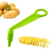 1PC Plastic Rotate Potato Slicer Twisted Potato Cucumber Carrot Spiral Slice Cutter Creative Vegetable Tool Kitchen Gadgets