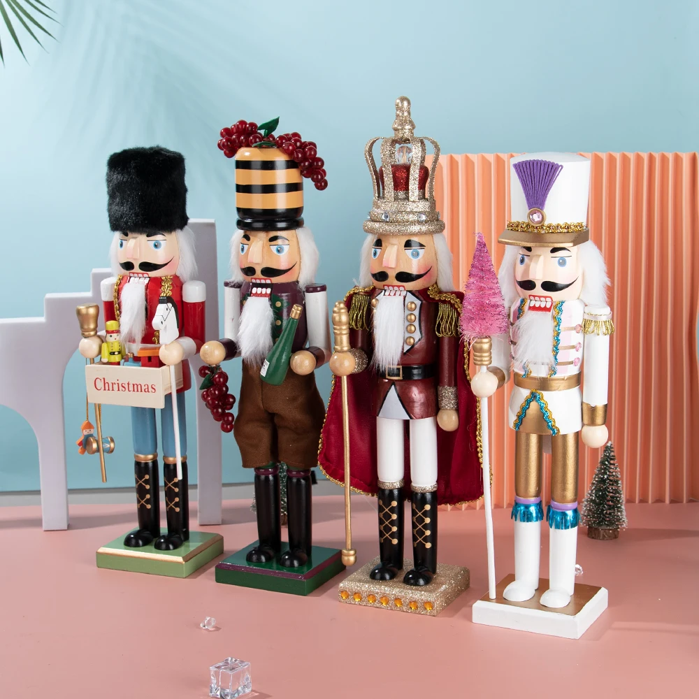 1PCS 40cm Christmas Nutcracker Puppet Soldier Decoration Creative Ornament Birthdays Gift For Desktop Decoration Xmas Party - Image 2
