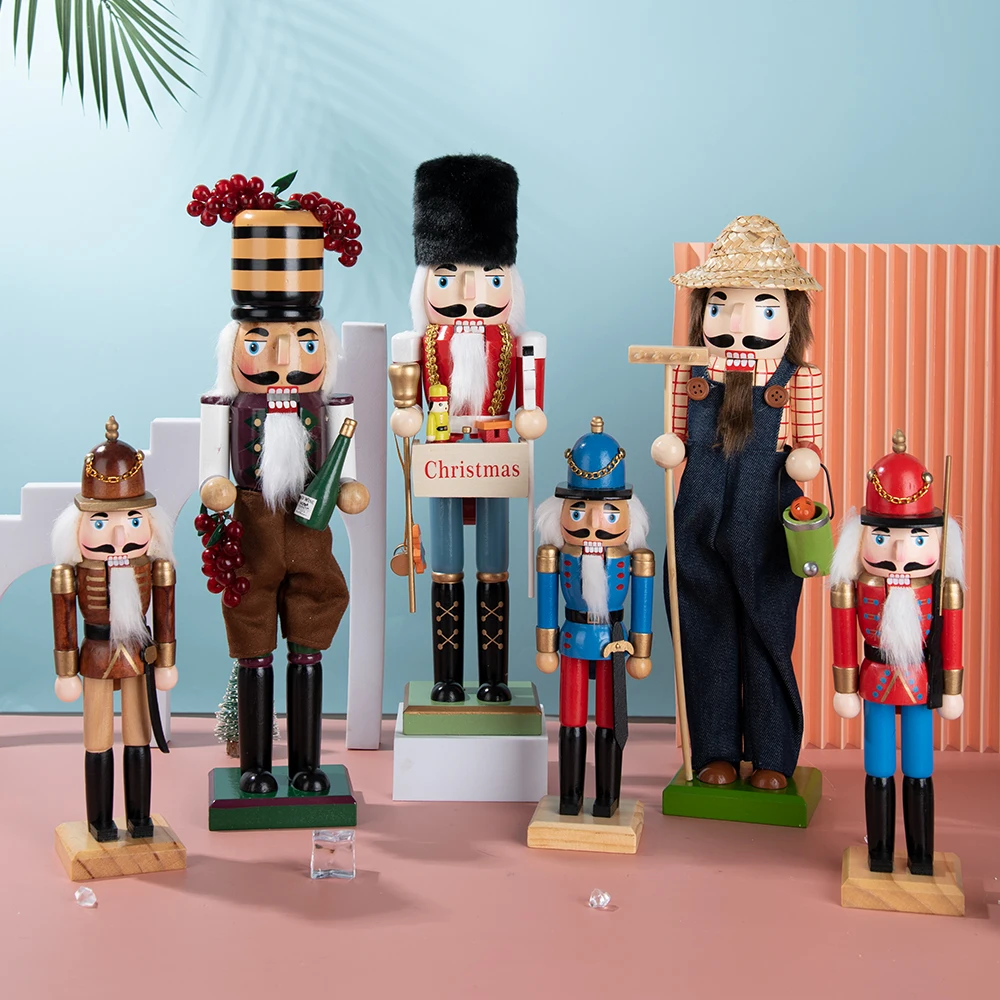 1PCS 40cm Christmas Nutcracker Puppet Soldier Decoration Creative Ornament Birthdays Gift For Desktop Decoration Xmas Party - Image 3