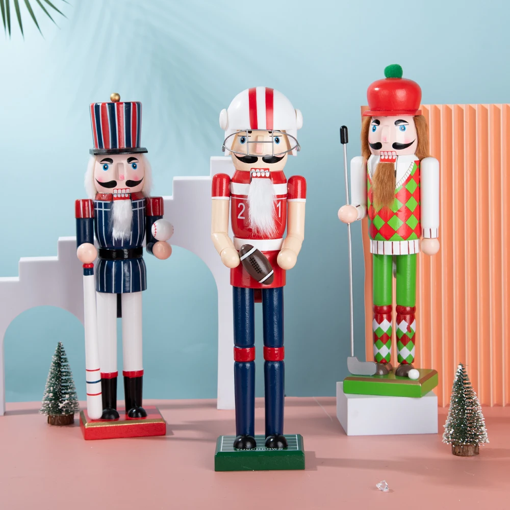 1PCS 40cm Christmas Nutcracker Puppet Soldier Decoration Creative Ornament Birthdays Gift For Desktop Decoration Xmas Party - Image 5