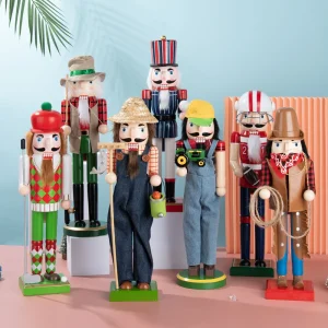 1PCS 40cm Christmas Nutcracker Puppet Soldier Decoration Creative Ornament Birthdays Gift For Desktop Decoration Xmas Party