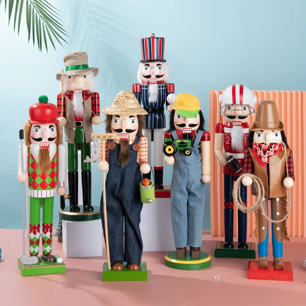 1PCS 40cm Christmas Nutcracker Puppet Soldier Decoration Creative Ornament Birthdays Gift For Desktop Decoration Xmas Party