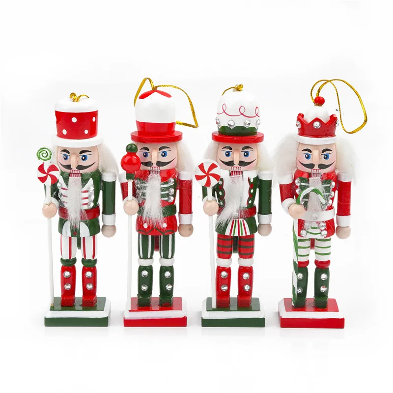1PCS 6/12CM Nutcracker Puppet Soldier Pendant Christmas Decoration Mini Cartoons Soldiers Doll Desktop Ornament Home Decor - Image 4
