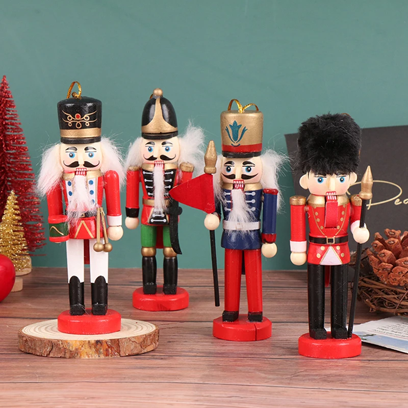 1PCS 6/12CM Nutcracker Puppet Soldier Pendant Christmas Decoration Mini Cartoons Soldiers Doll Desktop Ornament Home Decor - Image 3