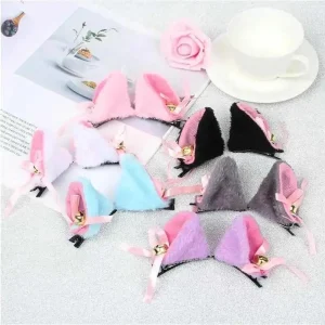 1Pair Sweet Bell Cat Ears Hair Clip Women For Cosplay Anime Costume Halloween Birthday Party Girl Fashion Hairs Accessories