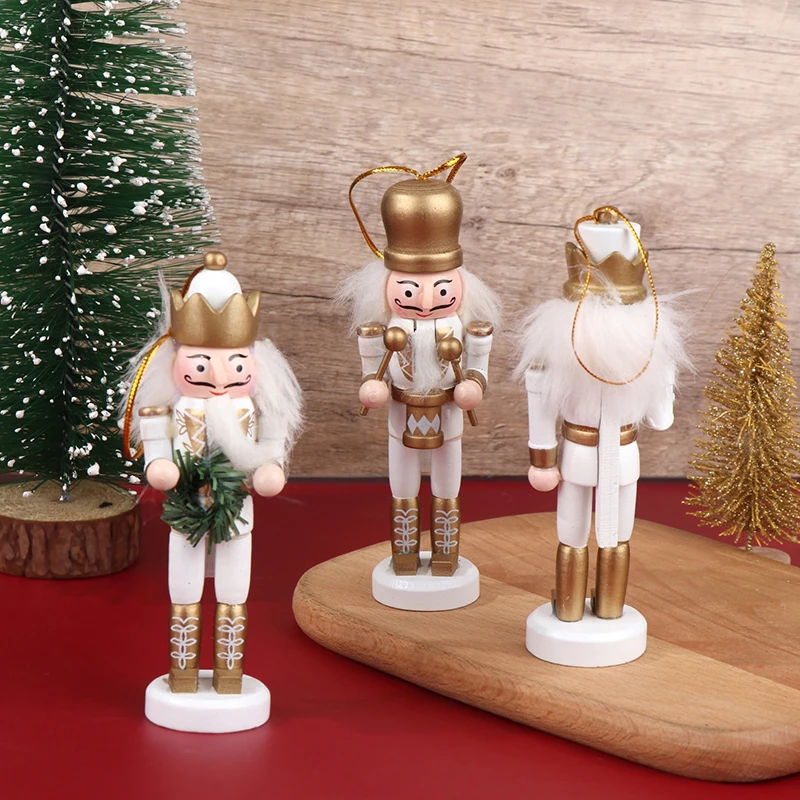 1Pc 12/13CM Nutcracker Puppet Soldier Mini Cartoons Soldier Pendant Christmas Decoration Doll Desktop Ornament Home Decor