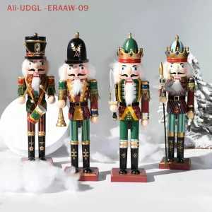 1Pc 30CM Cartoon Walnut Soldier Home Decoration Christmas Ornament Wooden Nutcracker Puppet Desktop Decor