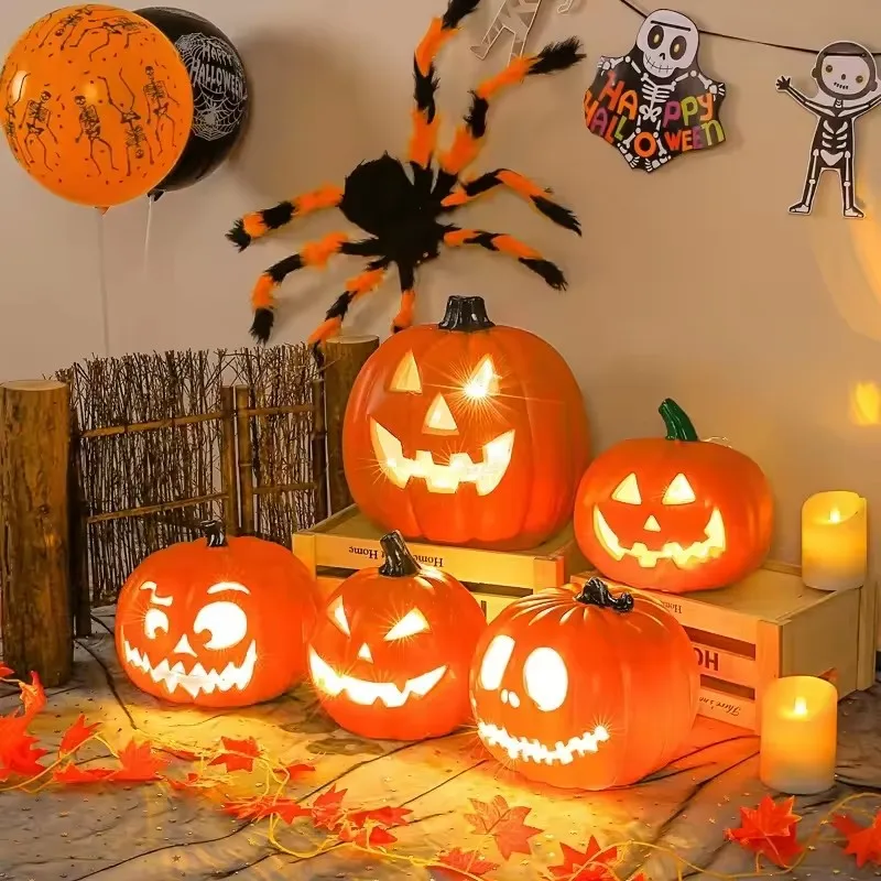 1Pc Decorative Pumpkin Halloween Props Lantern Decor Pumpkin Decoration Pumpkin Light Outdoor Halloween Decorationsation - Image 4