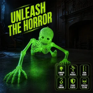 1Pc Luminous Halloween Hanging Skeleton Glow in the Dark for Haunted House Decor Party Prank Props DIY Scary Scene Setup