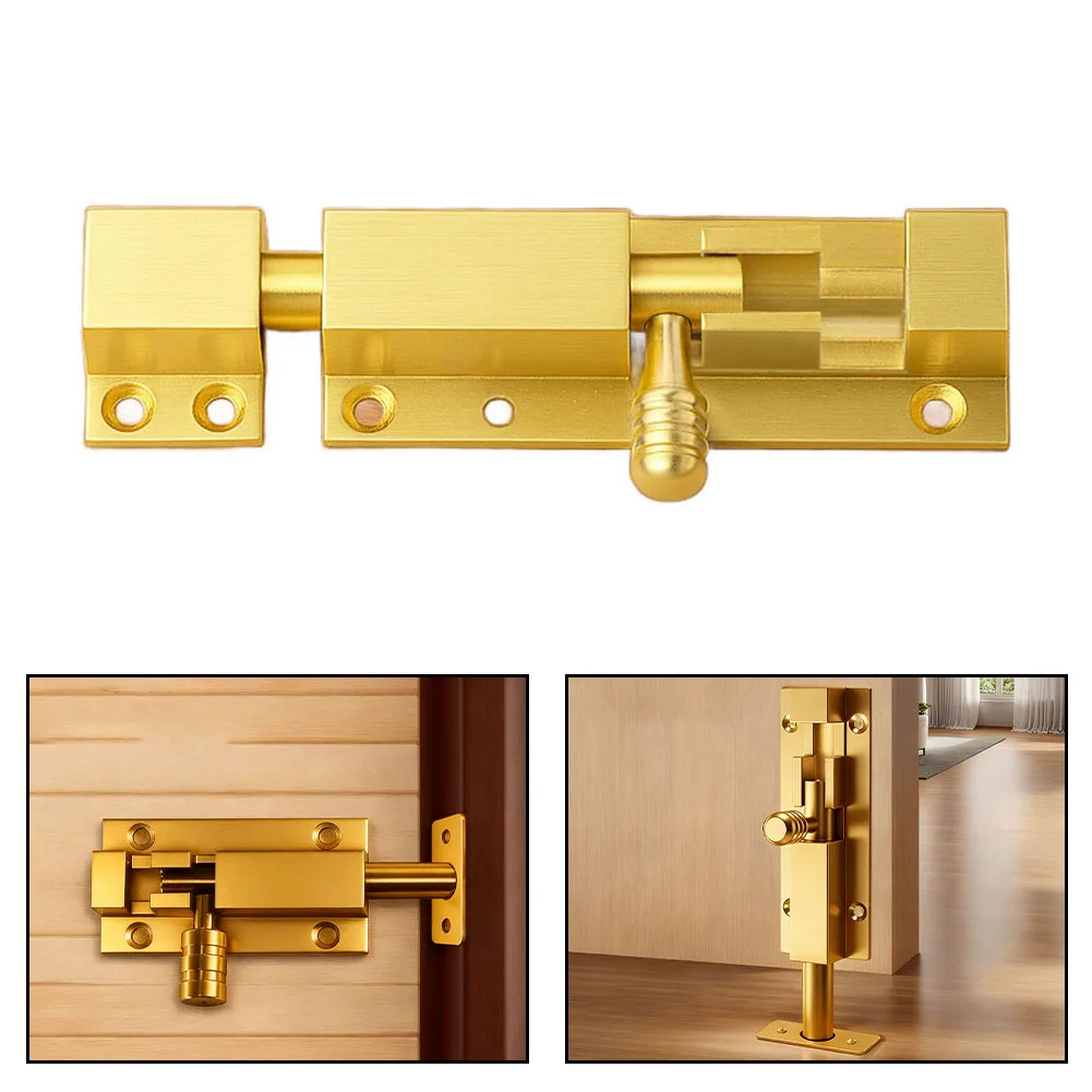 1Pc Stainless Steel Anti Theft Door Lock Bolt Golden Pin For Secure Wooden Door Window Fixing Hardware - Image 6