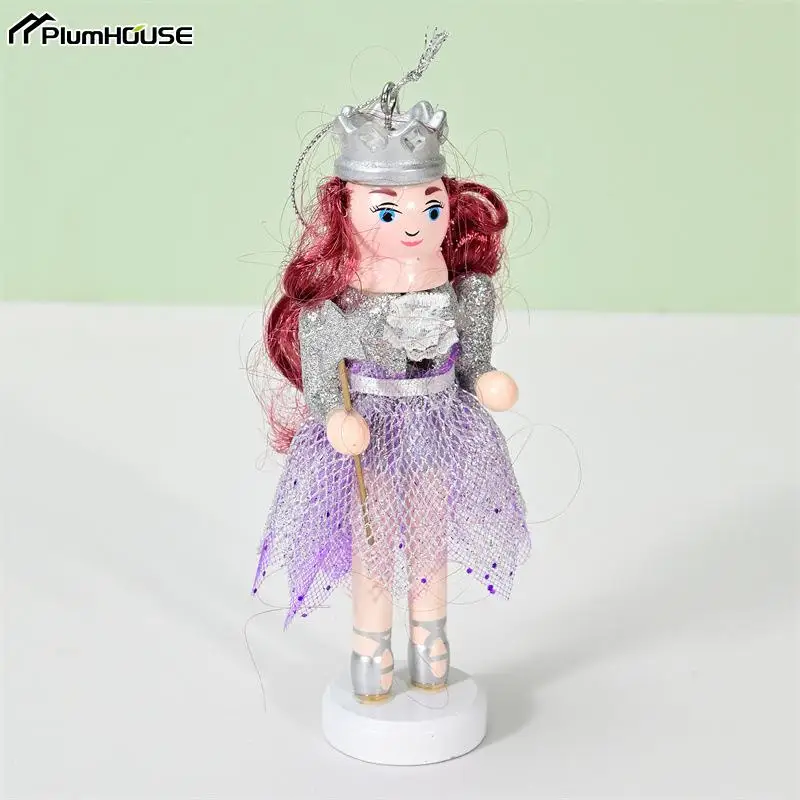 1Pc Wooden European Fashion Girl Nutcracker Soldier Desktop Crafts Ornament Nutcracker Puppet Doll Home Christmas Decoration - Image 6