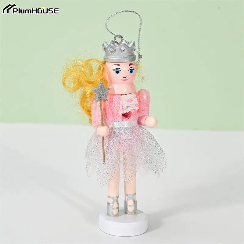 1Pc Wooden European Fashion Girl Nutcracker Soldier Desktop Crafts Ornament Nutcracker Puppet Doll Home Christmas Decoration - Image 5
