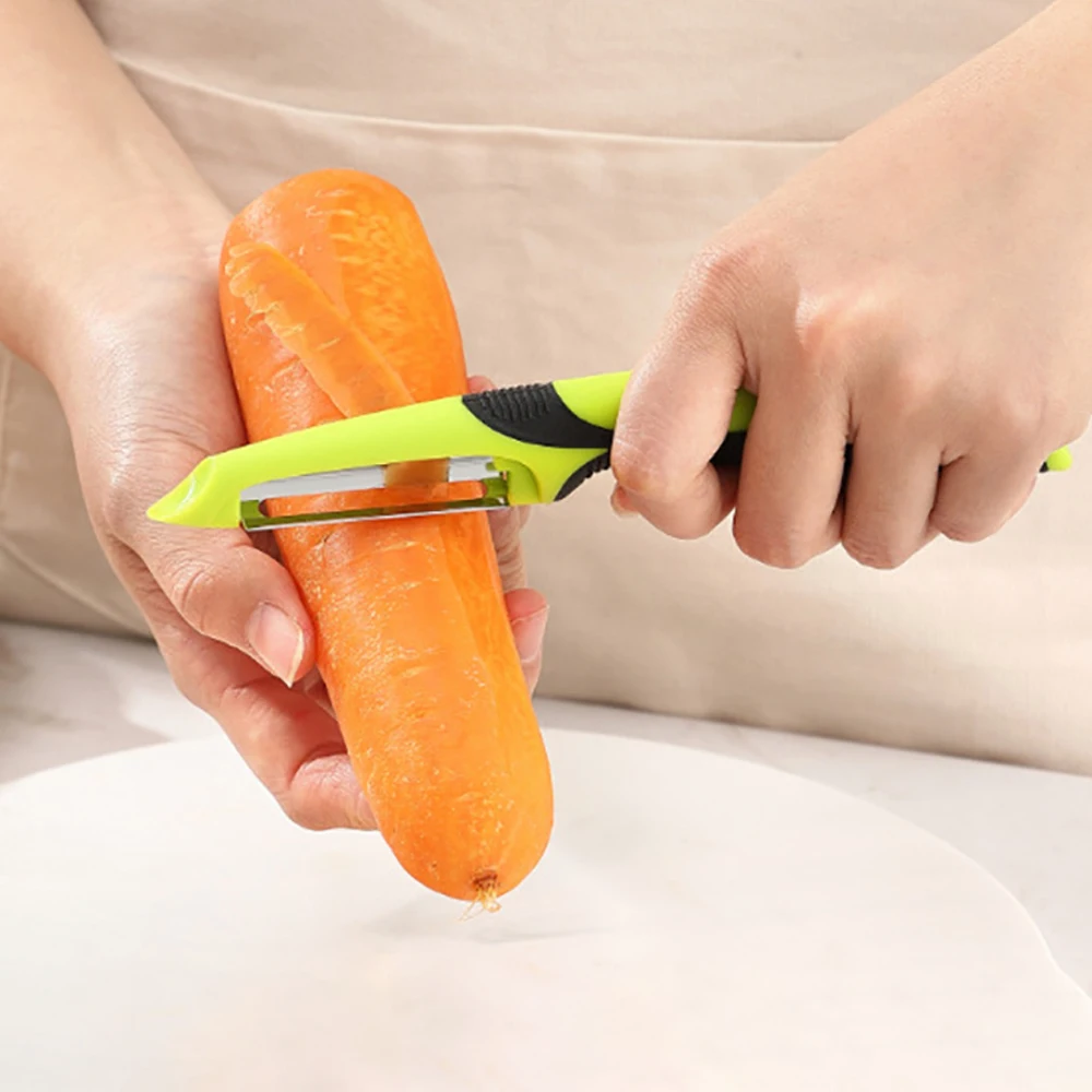 1Pcs Household Multifunctional Stainless Steel Potato Peeler Kitchen Fruit Vegetable Peeler Cutter Manual Kitchen Peeling Tool - Image 2
