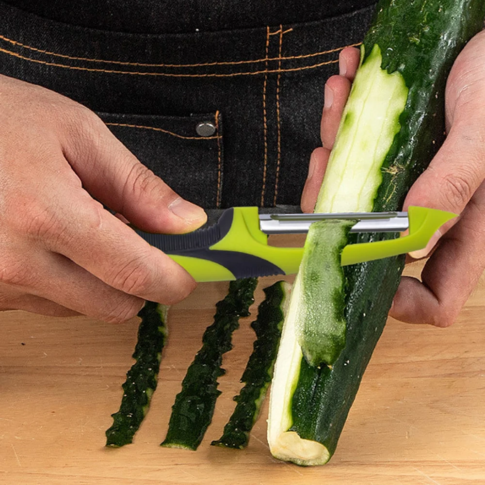 1Pcs Household Multifunctional Stainless Steel Potato Peeler Kitchen Fruit Vegetable Peeler Cutter Manual Kitchen Peeling Tool - Image 3