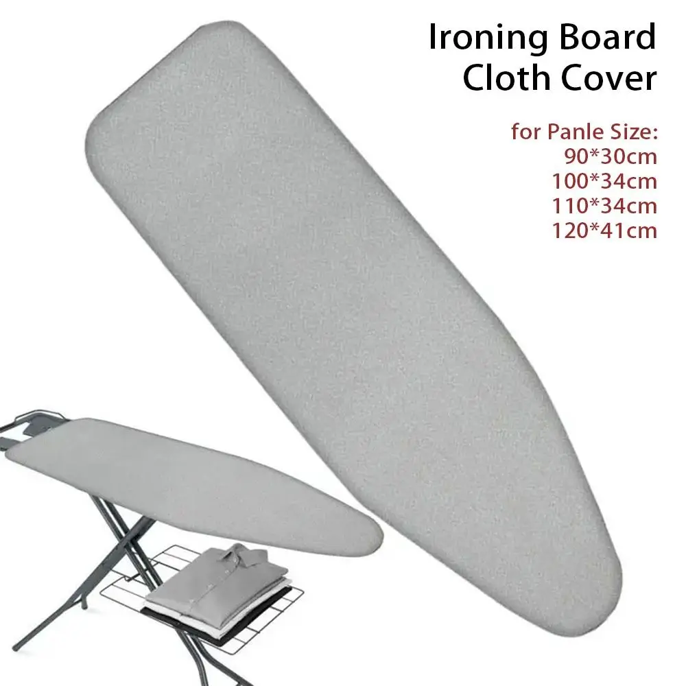 1Pcs Stain Resistant Ironing Board Cover Thick Cotton Padding With Elastic Edge Iron Heat Shield Cloth Cover Universal