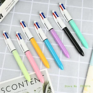 1Piece/5Piece Retractable Multicolored Ballpoint Pen 4-Colors-in-1 Ballpoint Pen for Kid Student Class Reward Christmas Gift