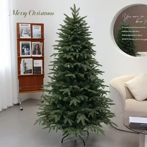 1pc Classic Green Christmas Tree with Iron Stand DIY Holiday Decor for All Seasons Large PVC Realistic Christmas Tree