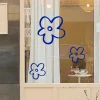 1pc Cute Flower Mirror Sticker Window Glass Waterproof Stickers Anti-collision Vinyl Decals Wall Stickers Christmas Decoration