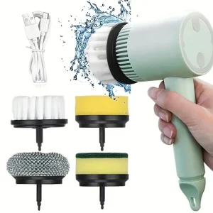 1pc Electric Spin Scrubber, Electric Cleaning Brush 3-in-1 Handheld Kitchen Cleaner Cordless Spin Scrubber, Power Scrubber Bathr