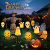 1pc Spooky Halloween Stake Light Pumpkin & Skeleton & Ghost Garden Waterproof Path Light Solar Powered For Home Yard Patry Decor