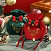 (1pcs) 15*17cm Christmas Apple Bag Christmas Handbag Party Supplies Holiday Set Gift New Year Decoration Packaging Apple Cute