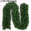 1pcs 2.7M Artificial Green Christmas Garland Wreath Christmas Pine Tree Rattan Decor Home Decor Xmas Stair Decoration