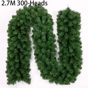1pcs 2.7M Artificial Green Christmas Garland Wreath Christmas Pine Tree Rattan Decor Home Decor Xmas Stair Decoration