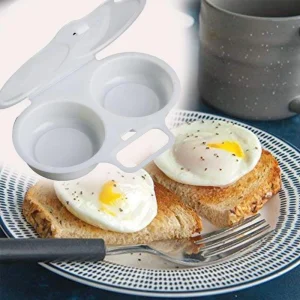 1pcs Egg Box Kitchen Microwave Oven Round Shape Egg Steamer Cooking Mold Egg Poacher Egg Tool