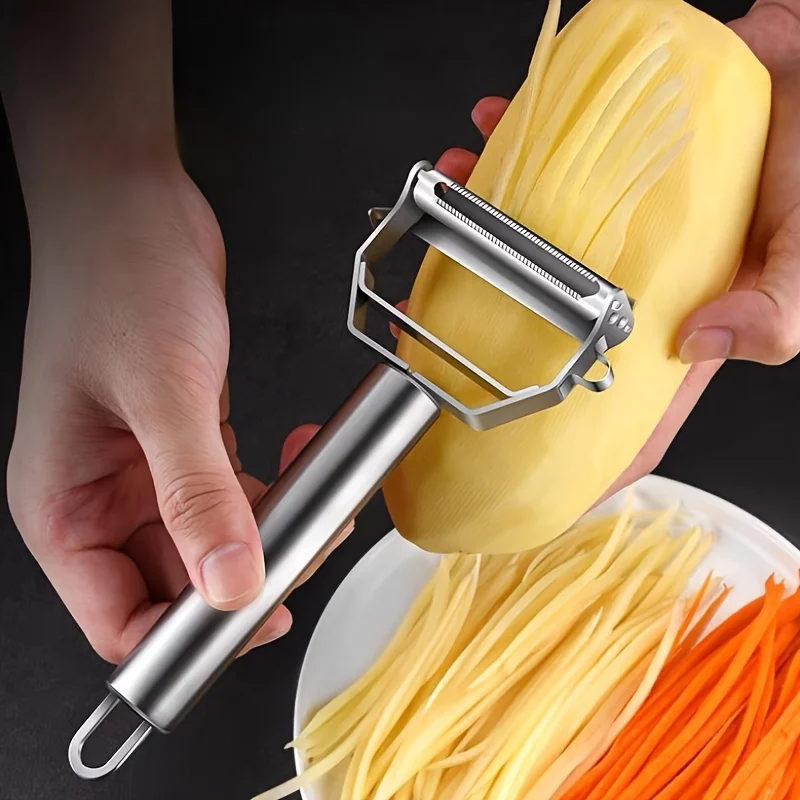 1pcs High Quality Vegetable Shredding Peeler Multifunctional Stainless Steel Kitchen Fruit Peeler Home Kitchen Vegetable Tools - Image 3