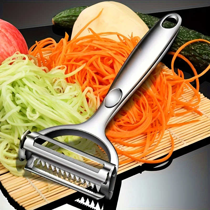 1pcs High Quality Vegetable Shredding Peeler Multifunctional Stainless Steel Kitchen Fruit Peeler Home Kitchen Vegetable Tools
