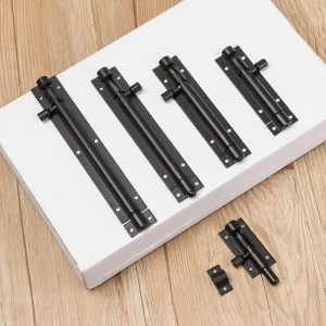 2-8" Heavy Duty Large Garden Gate Shed Sliding Door Tower Bolt Latch Catch Home Hardware Black and Silver