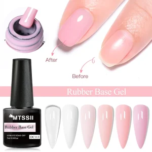2 In 1 Nude Pink Rubber Base Gel Nail Polish Semi Permanent Self Leveling UV Construction Gel Varnish Soak off DIY Nail Supplies