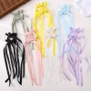 2 Pcs Fabric Hair Bow Hairpin for Women Girls Ribbon Hair Clips Headwear Black White Bow Top Clip Female Hair Accessories