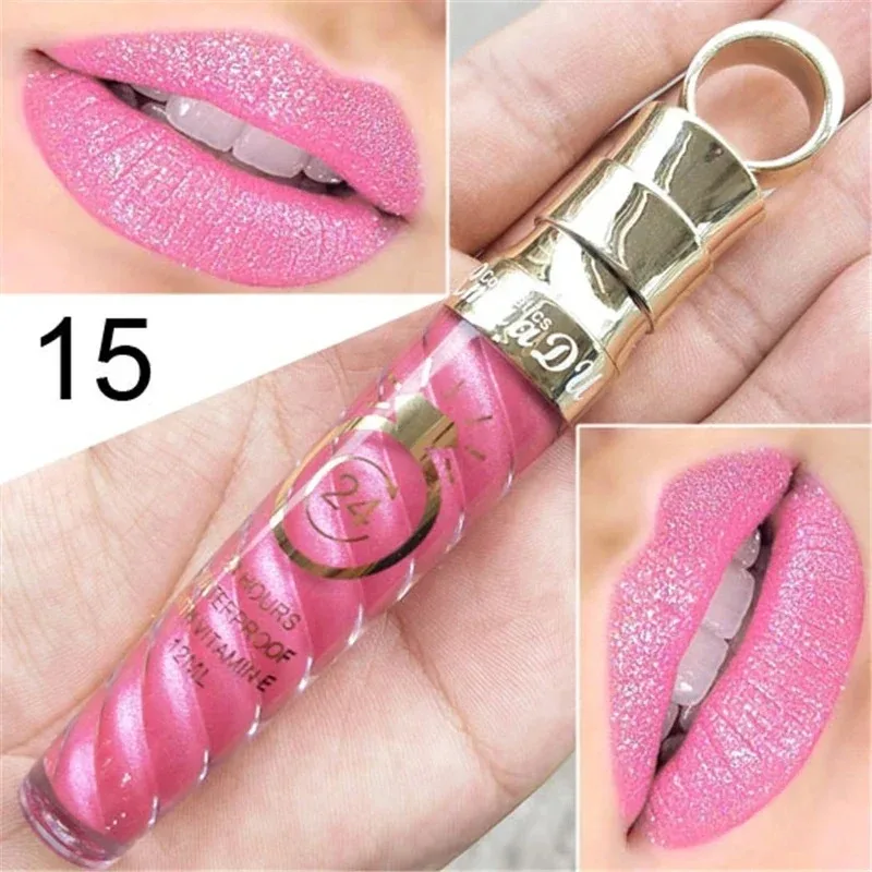 20 Colors Matte Liquid Lipstick Waterproof Long Lasting Shimmer Nude Lip Gloss Glitter Non-stick Cup Red Lip Tint Beauty Makeup - Image 6