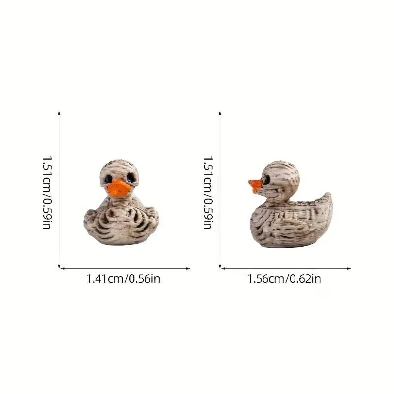 20-Pack 0.6in Gothic Cute Skull Ducks - Resin Figurines for Halloween, Gothic Home, Office, Party - Compact Desk Decor - Image 2