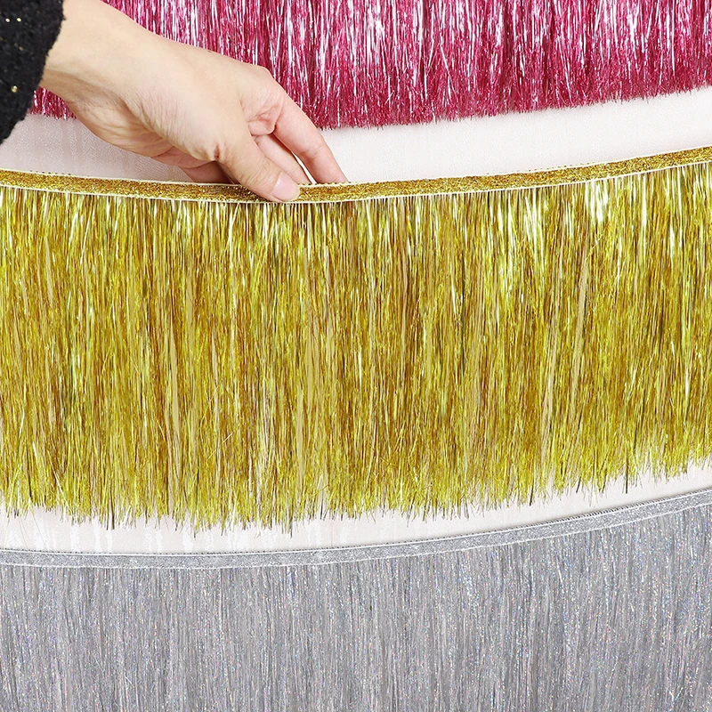 200x20cm Foil Curtain Garland Backdrop Metallic Tinsel Foil Fringe Curtain Photo Props for Birthday Bachelorette Party Decor - Image 3