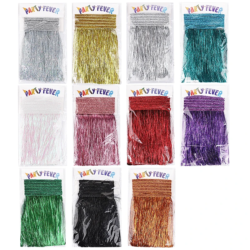 200x20cm Foil Curtain Garland Backdrop Metallic Tinsel Foil Fringe Curtain Photo Props for Birthday Bachelorette Party Decor - Image 5