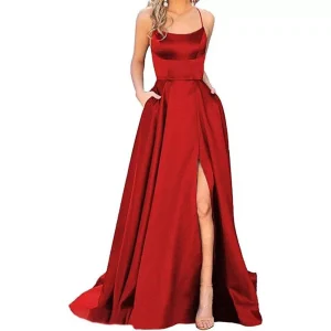 2023 New Evening Dress Satin Camisole.spaghetti Strap Comfortable Dresses Elegant Long Dress Off Shoulder Silk Like