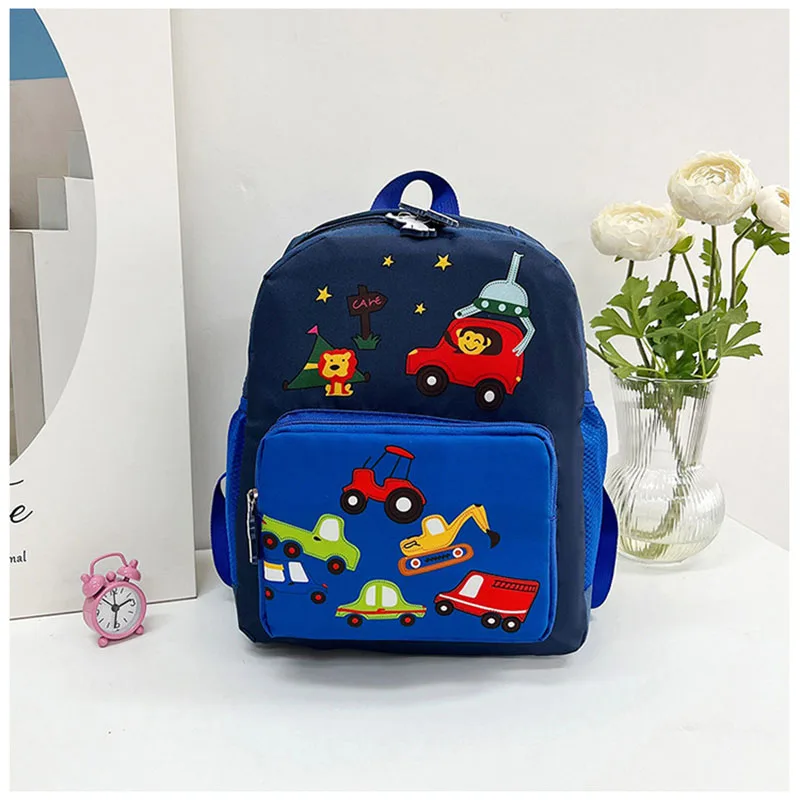2024 New Children's Cartoon Bag Kid's Cute Kindergarten Car Backpack Boys Girls 2 Colors Shoulders Bag - Image 2