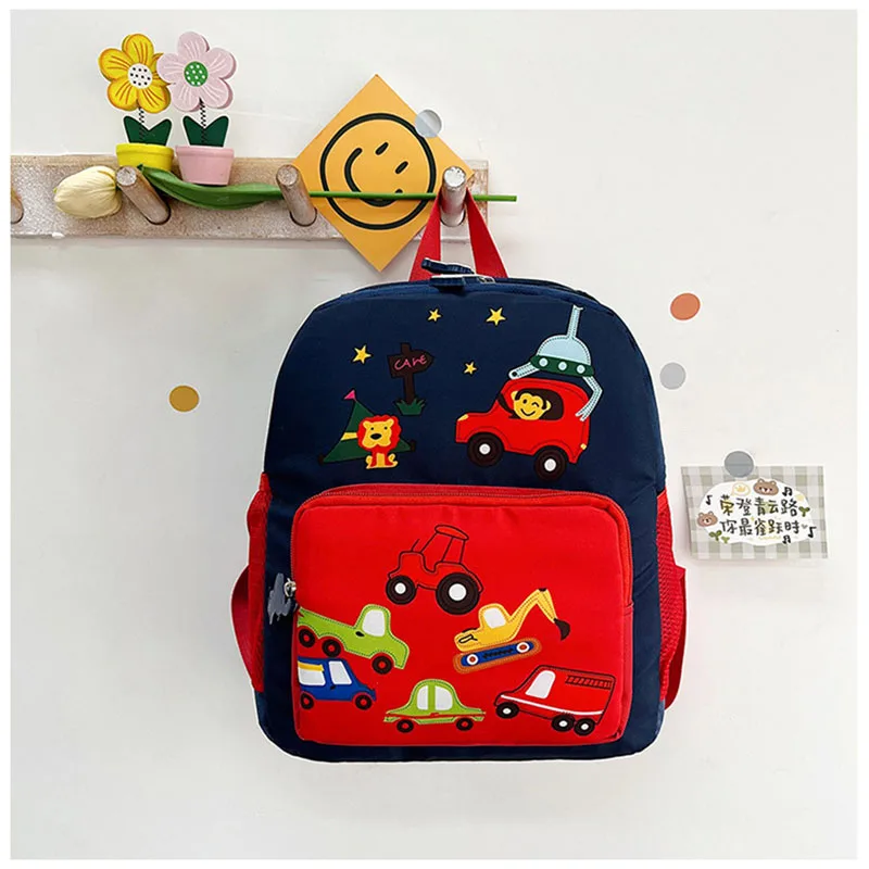 2024 New Children's Cartoon Bag Kid's Cute Kindergarten Car Backpack Boys Girls 2 Colors Shoulders Bag - Image 3
